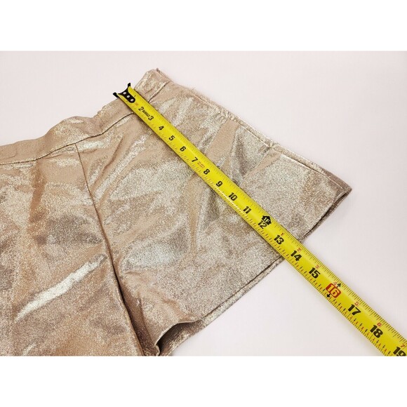 Maje Ilur Metallic High-rise Silk-blend Shorts In Gold Size 36 $295 - Picture 11 of 12